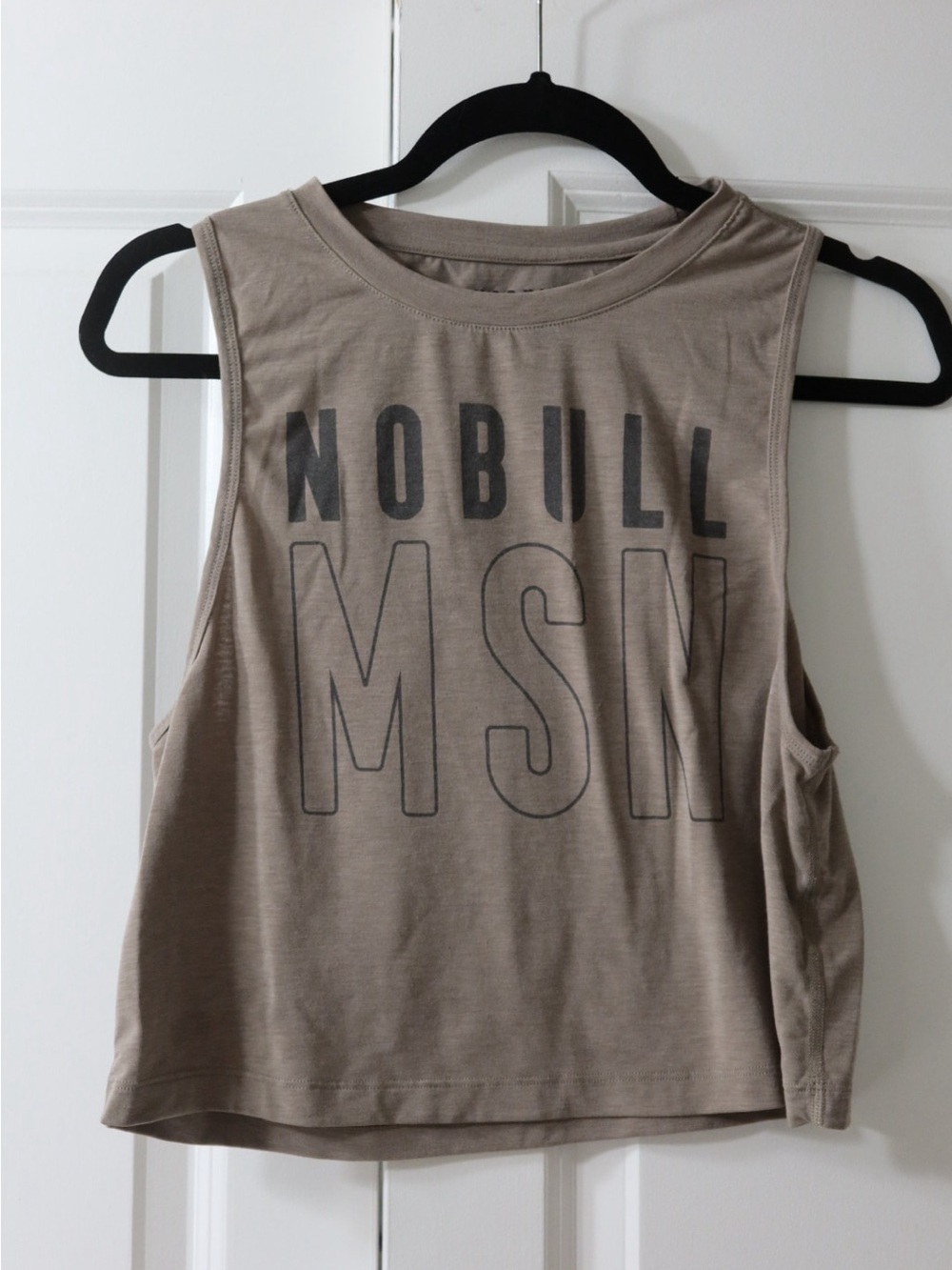 NOBULL Women's Taupe Logo Muscle Tee